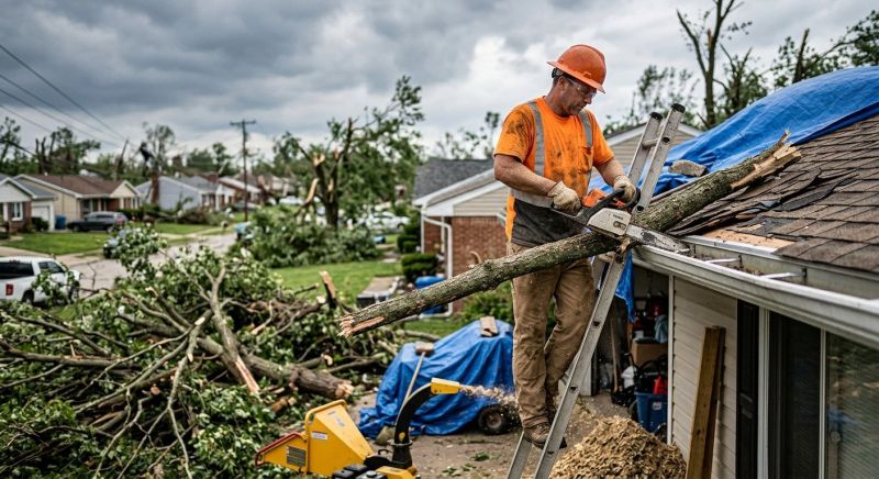 Storm Damage Restoration project example